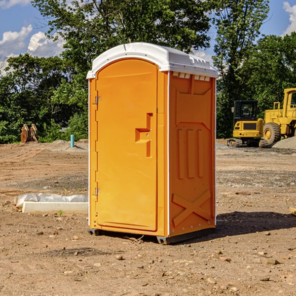 how often are the porta potties cleaned and serviced during a rental period in Greendale